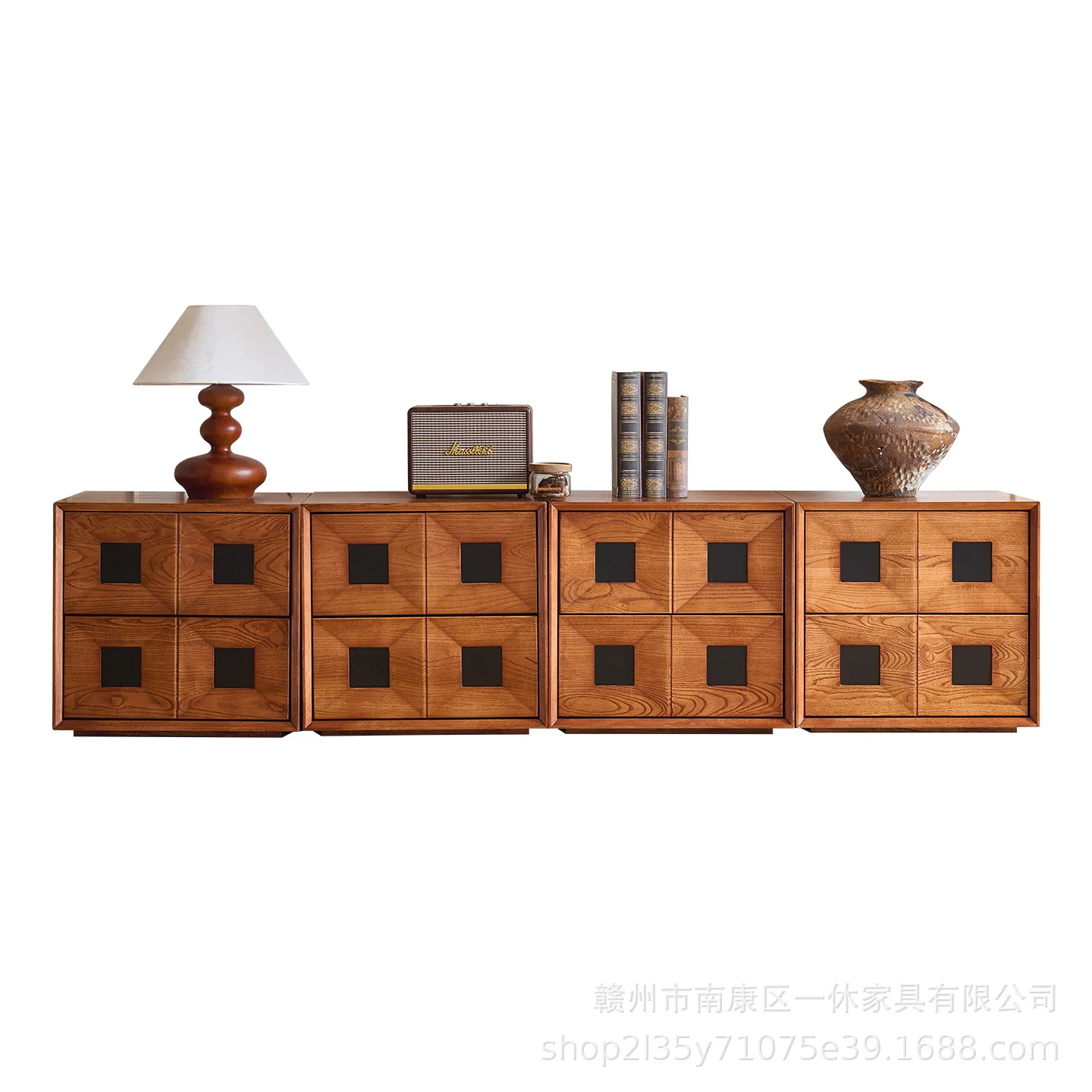 French retro time cabinet antique solid wood chest cabinet living room wall locker bedroom drawer storage side cabinet