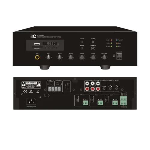 مضخم طاقة رقمي صغير بجهد ثابت لسطح المكتب مع مضخم صوت رقمي مع موالف MP3/مدخل ميكروفون فينيكس)