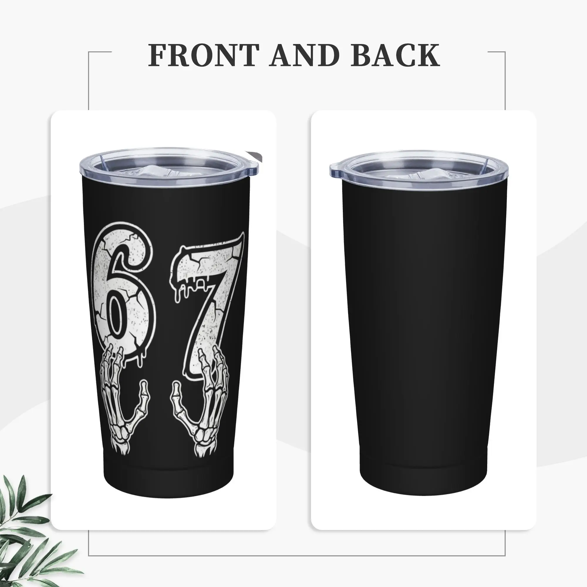 Stainless Steel Tumbler Six Seven Italian Brainrot 67 Coffee Mug  Insulated Cold Drink Car Mugs Travel Water Bottle