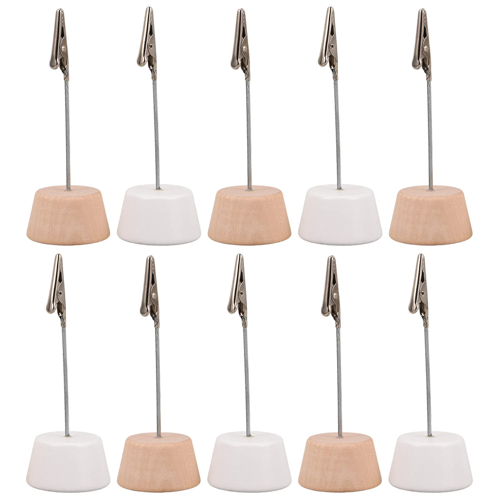 

10 Pcs Card Holder Round Base Alligator Clip Photo Memo Table Numbers Alligator Clip For Memo Notes Picture Notes Place Cards