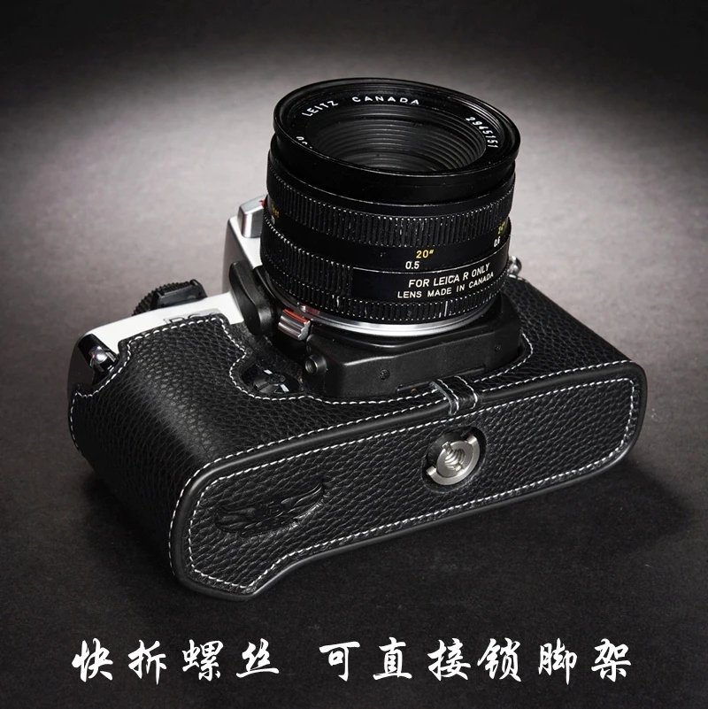 NEW handwork Photo Camera Genuine leather cowhide Bag BOX Case For leica R7 R5 R6 R4 R3 R6.2 camera body Protective sleeve base