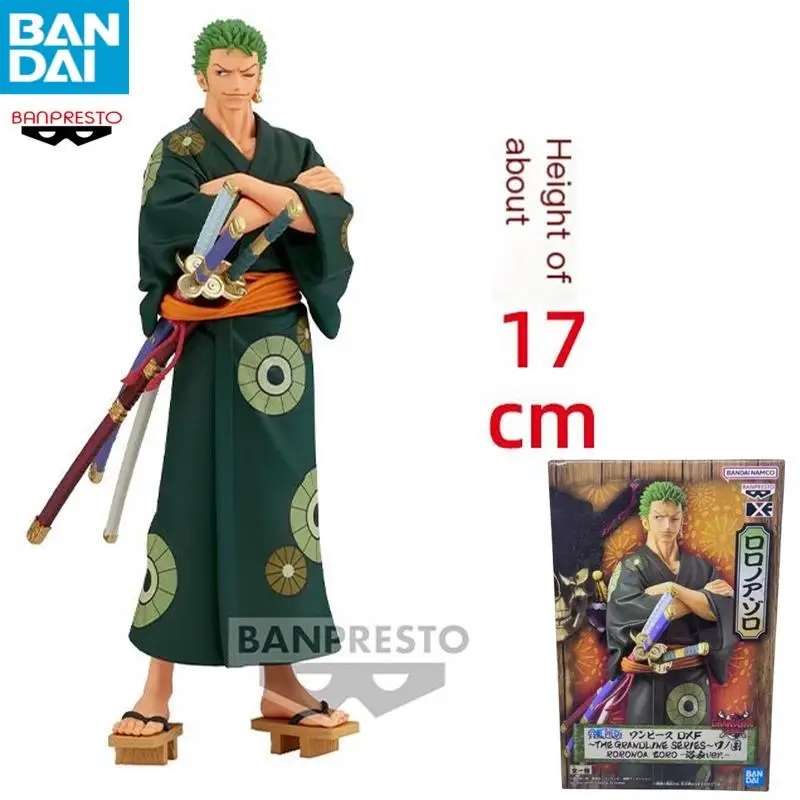 

Original Genuine Banpresto One Piece DXF Wanno Country 17cm Roronoa Zoro Model Toy Decoration Collection Children Birthday Gift