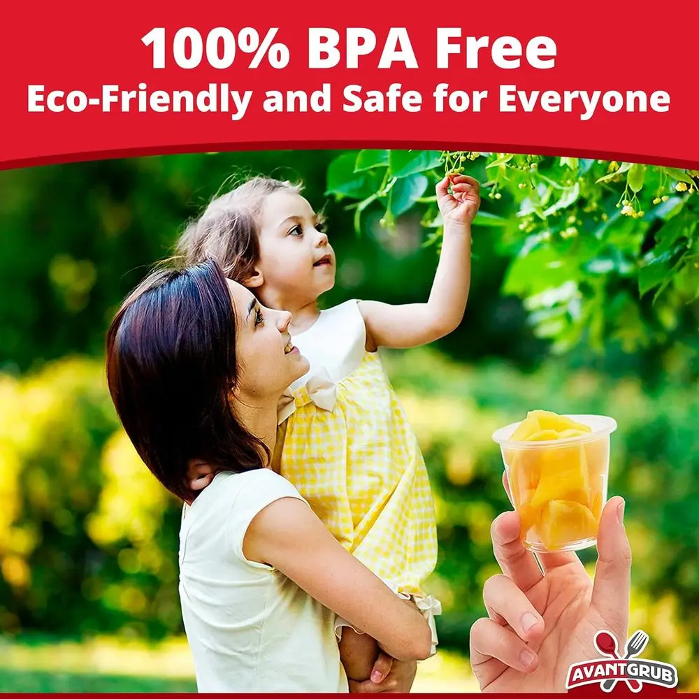 BPA-Free Leakproof 5.5oz Souffle Cups with Lids, 500 Pack, Stackable Containers for Food Sampling, Salad Dressings, and More - I