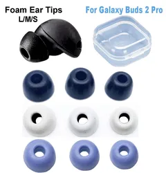 Memory Foam Ear Dicas para Samsung Galaxy Buds 2 Pro, Fone de ouvido, Earbuds Eartips, L, M, S, 6pcs