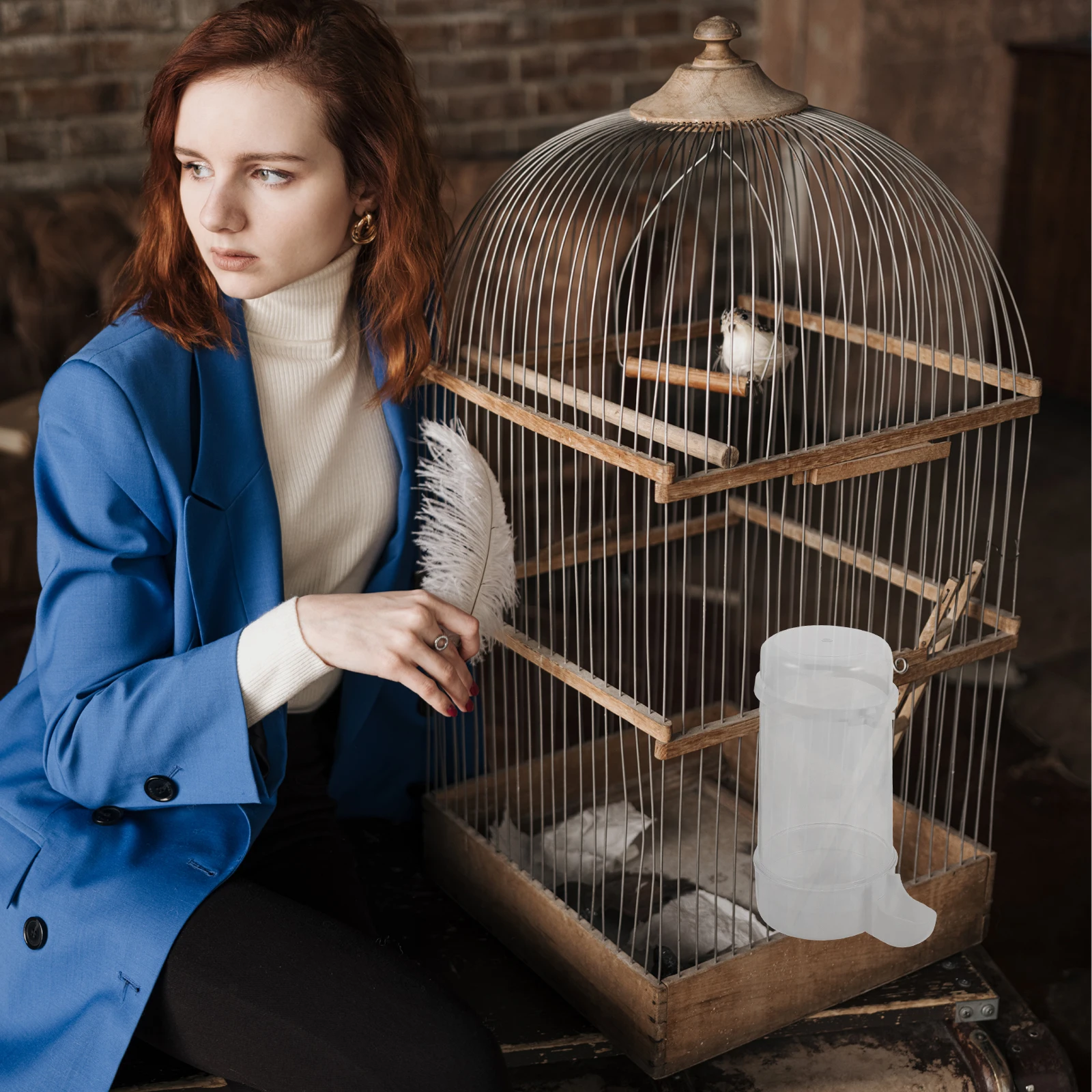 

2Pcs Bird Cage Feeders Automatic Plastic Bird Food Water Dispensers Versatile Parakeet Cockatiel Accessories Indoor Outdoor