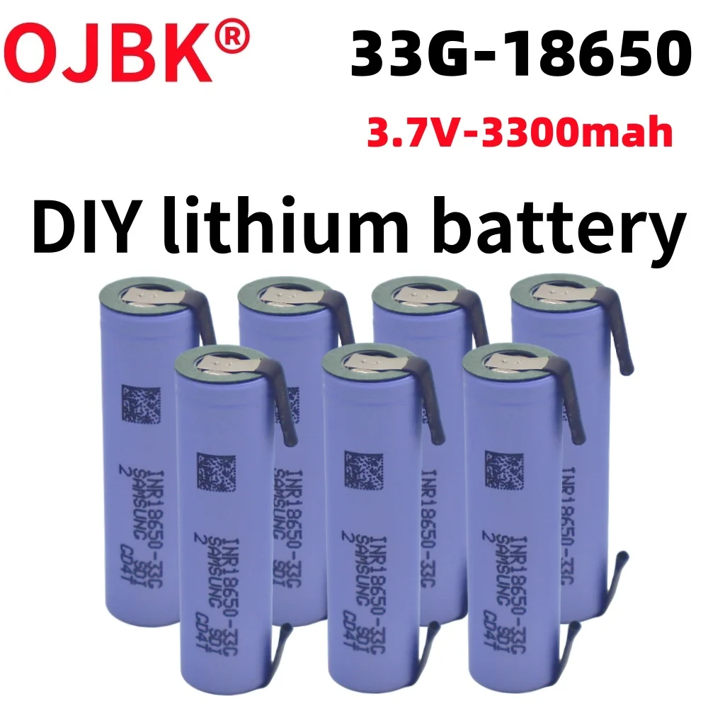 New 100% full capacity 18650 NCR18650 rechargeable lithium-ion battery 3.7V 3300mAh battery DIY nickel sheet