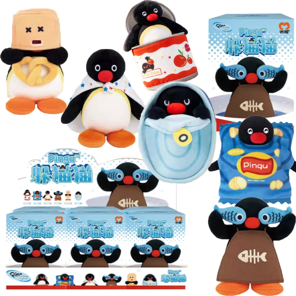 

Original Pingu Trendy Blind Box Hide and Seek Series Cartoon Premium Collectible Dolls Model Decorative Toys Boys Girls Gifts