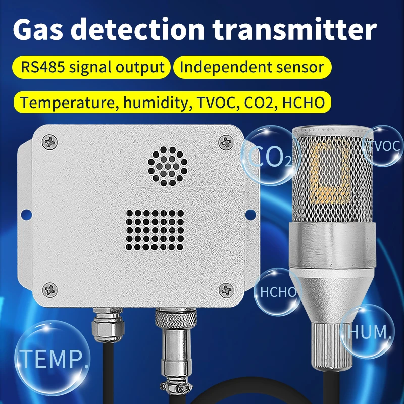 Industrial temperature and humidity transmitter gas detection air quality monitor gas analyzer detector five in one gas detecto
