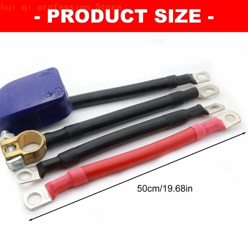 Batterieanschlusskabel mit Klemmende, 35 mm², 50 für 12 V/24 V Notbatterieverkabelung, Kabelschuh-Kupferkabel mit PVC H8WE – Detail 6