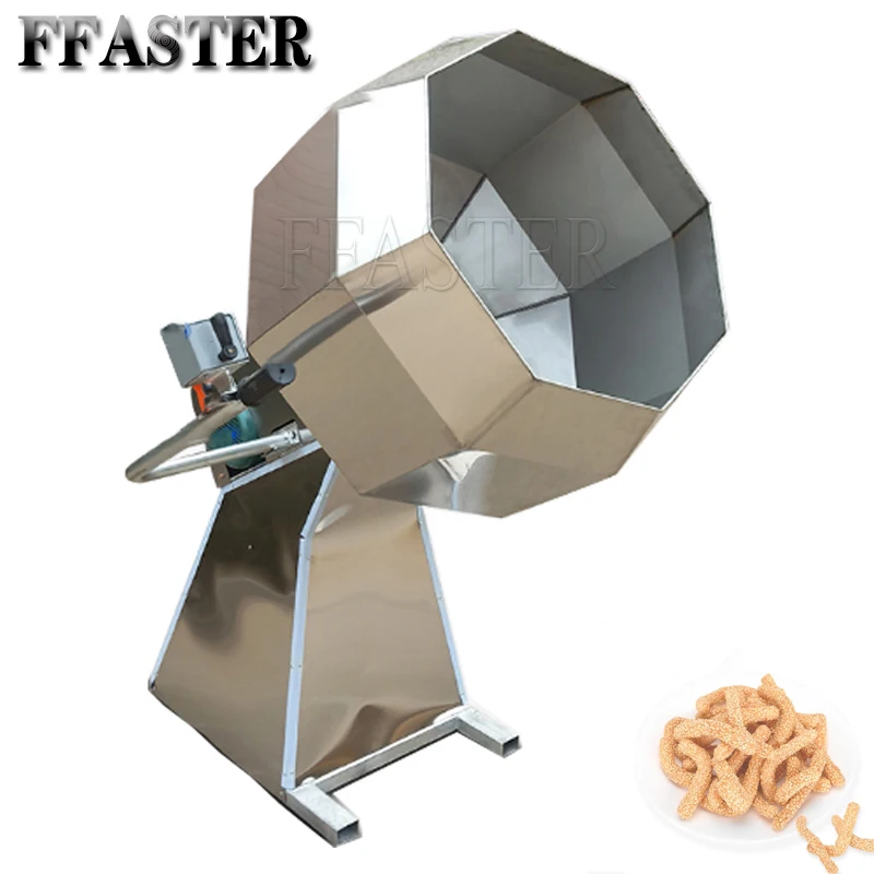 Snacks Lebensmittel Nuss Cashew Erdnuss Aroma Misch beschichtung maschine Aroma Mixer rotary Drum achteckige Gewürz maschine