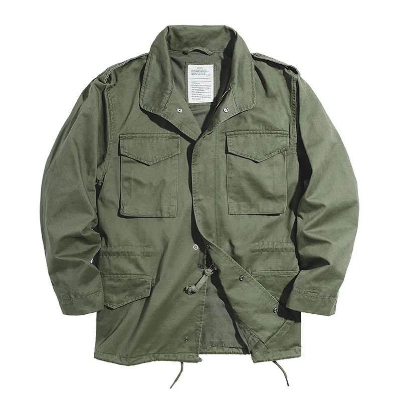 American Retro M65 Military Green Jacket Tough Guy Trench Coat Men's Spring