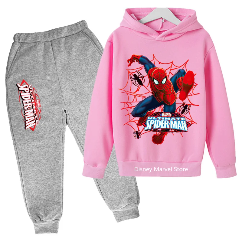 

Marvel Spider Man 2024 Cartoon Print Hoodie Outfit Kids Clothes Spring Autumn Outdoor Fashion Cotton Hooded Casual