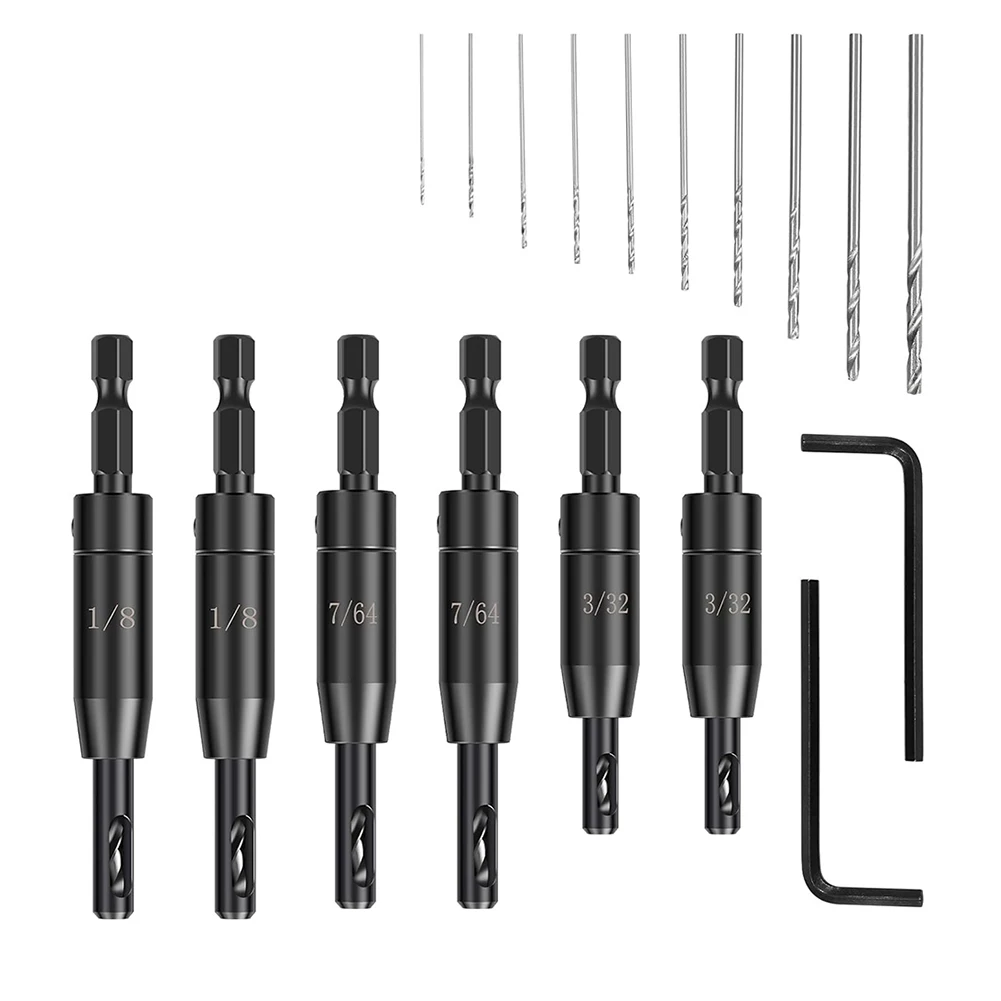 18 قطعة مجموعة لقمة مثقاب ذاتية التمركز عرافة عرقوب VIX بت 14 سداسية عرقوب مركز مجموعة لقمة مثقاب للمفصلات أداة نجارة #5