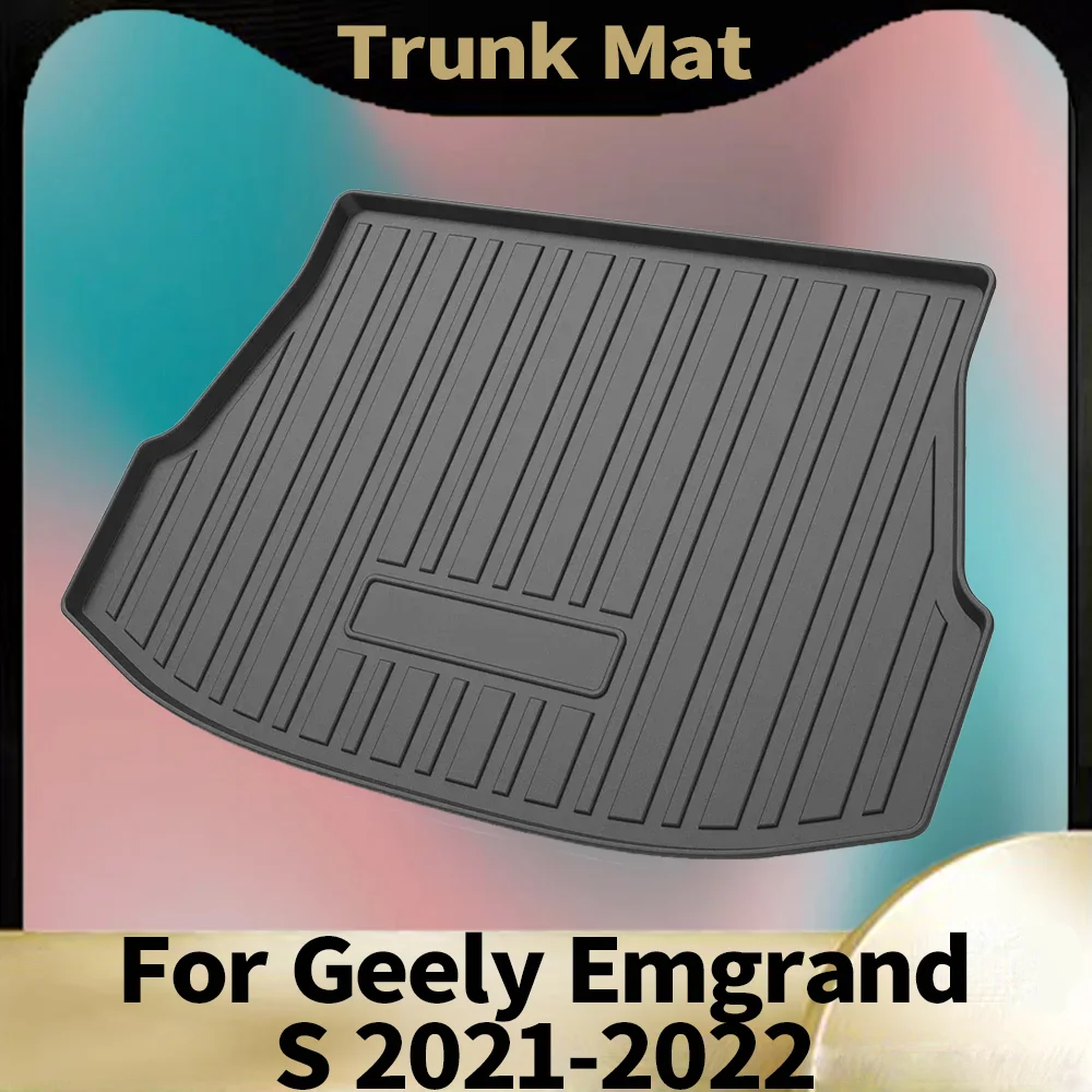 

For Geely Emgrand S 2021-2022 Auto Car Cargo Liner All-Weather TPE Non-slip Trunk Mat Waterproof Tray Trunk Carpet Accessory