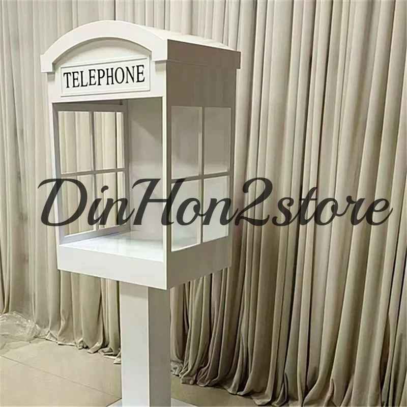 Wedding phone booth display stand Wedding welcome area photo clock in layout props