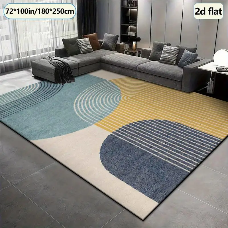 1 Piece of Geometric Patterned Mid-Century Modern Style Carpet, Soft and Comfortable, Suitable for All Seasons, Easy to Care For, Ideal for Decorating Living Rooms, Bedrooms, Dining Rooms, Autumn, and Winter.