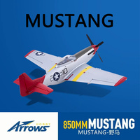 Blue Arrow model airplane 850mm P51 Mustang fixed wing electric remote control model airplane toy of World War II fighter.