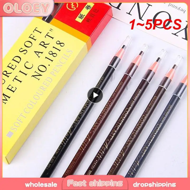 1~5PCS Waterproof Eyebrow Pencil Smooth No Caking Smooth Eyebrow Pencil Lasting Waterproof Anti-blooming Eyebrow Pencil