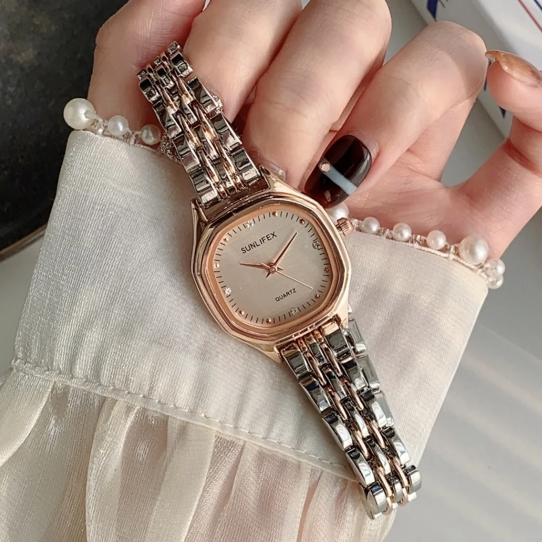 Silver Watch Fashion Ladies Steel Chain Quartz Watch Birthday Gift Business Wristwatch Watches Women Relogio Feminino Relojes