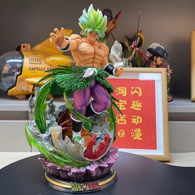 

In Stock Z Anime Super Saiyan Figure Broly Action Figure Statue Model Decoration Doll Desktop Ornament Collection Toys Xmas Gift