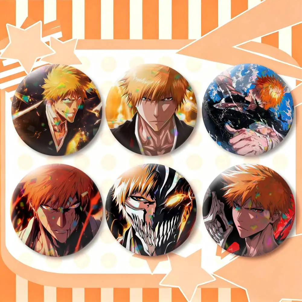 BLEACH K-Kurosaki Ichigo  25 32 44 58 75mm Badges Personalized Round Brooches Pins Accessory Gift