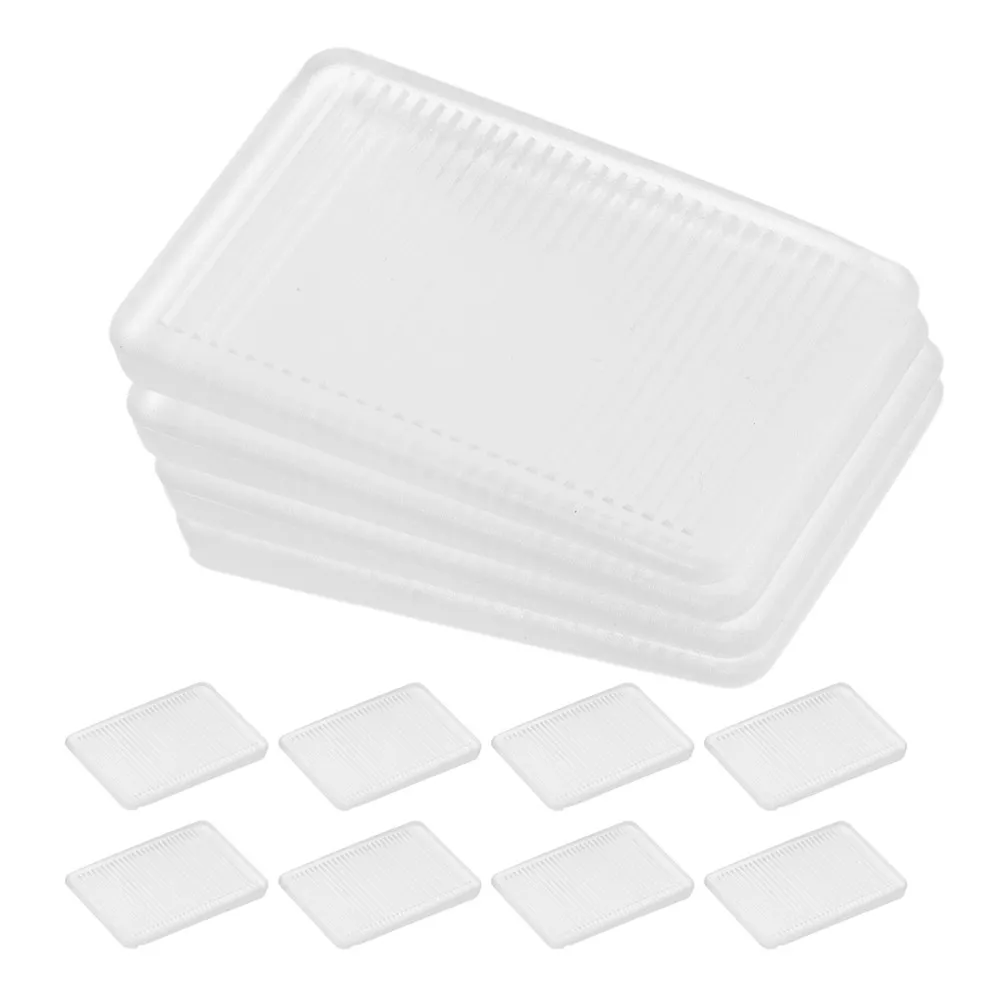 8Pcs Clear Plastic Furniture Leveling Wedges Adjustable Table Leg Shims for Uneven Floors Floor Protection Scratch Resistant