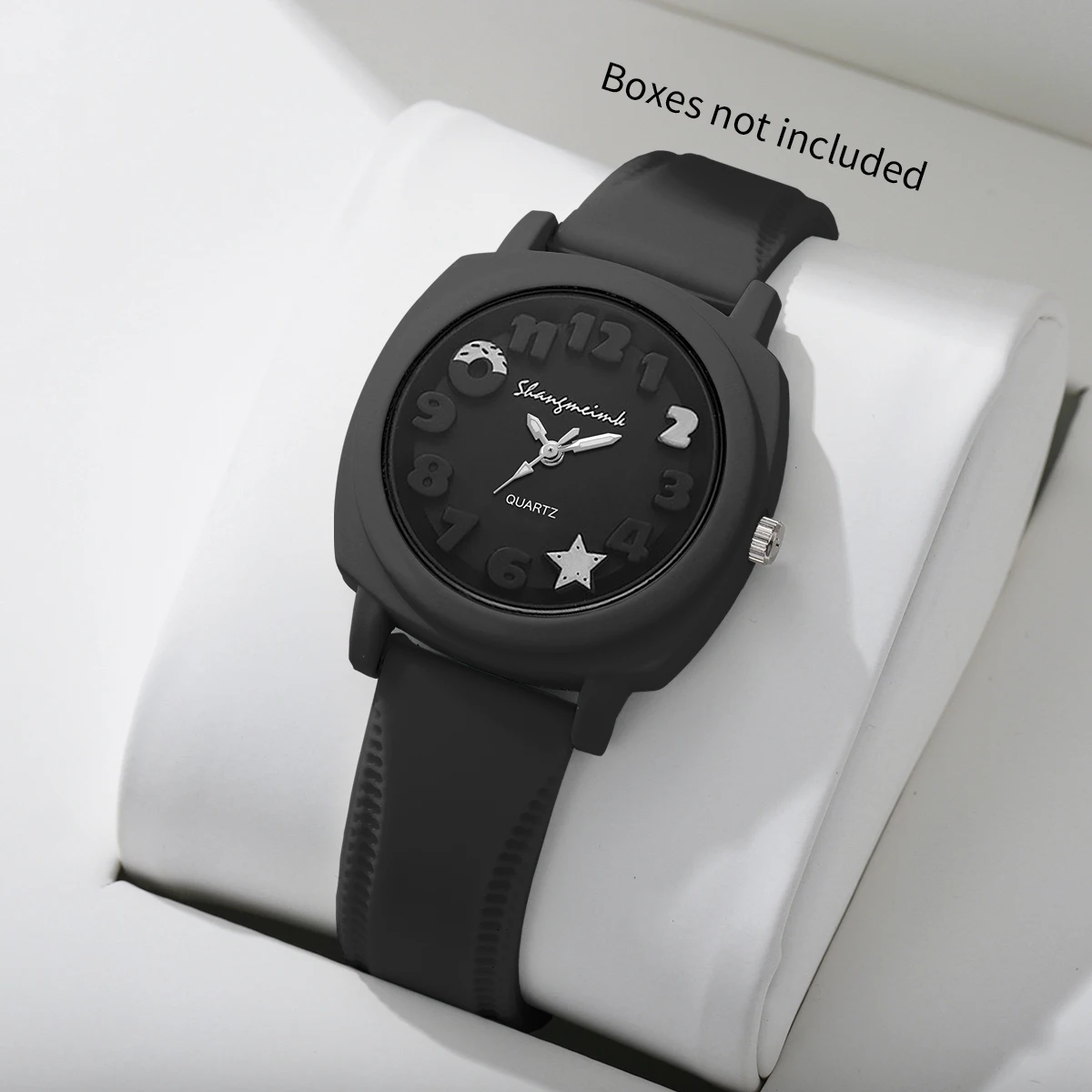 

Fashion 3D Arabic Dial Women Watch Candy Color Silicone Band Square Watches Reloj Mujer（Without Box）