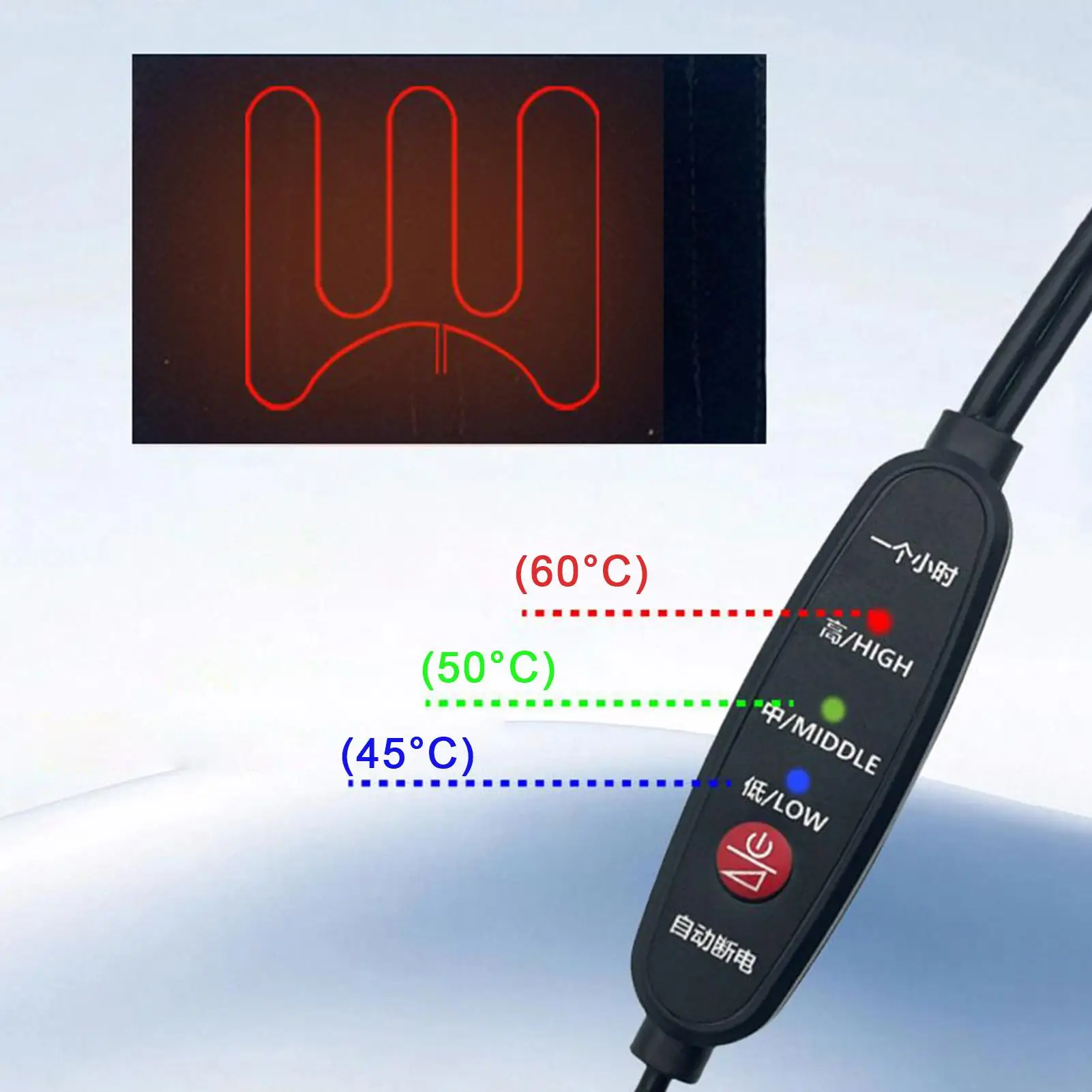 Handlebar Grip Heater 5V Handlebar Cover Heated Grips 3 Heating Levels Warm Hand Protection Winter Riding Gear for ATVs Electric view 2