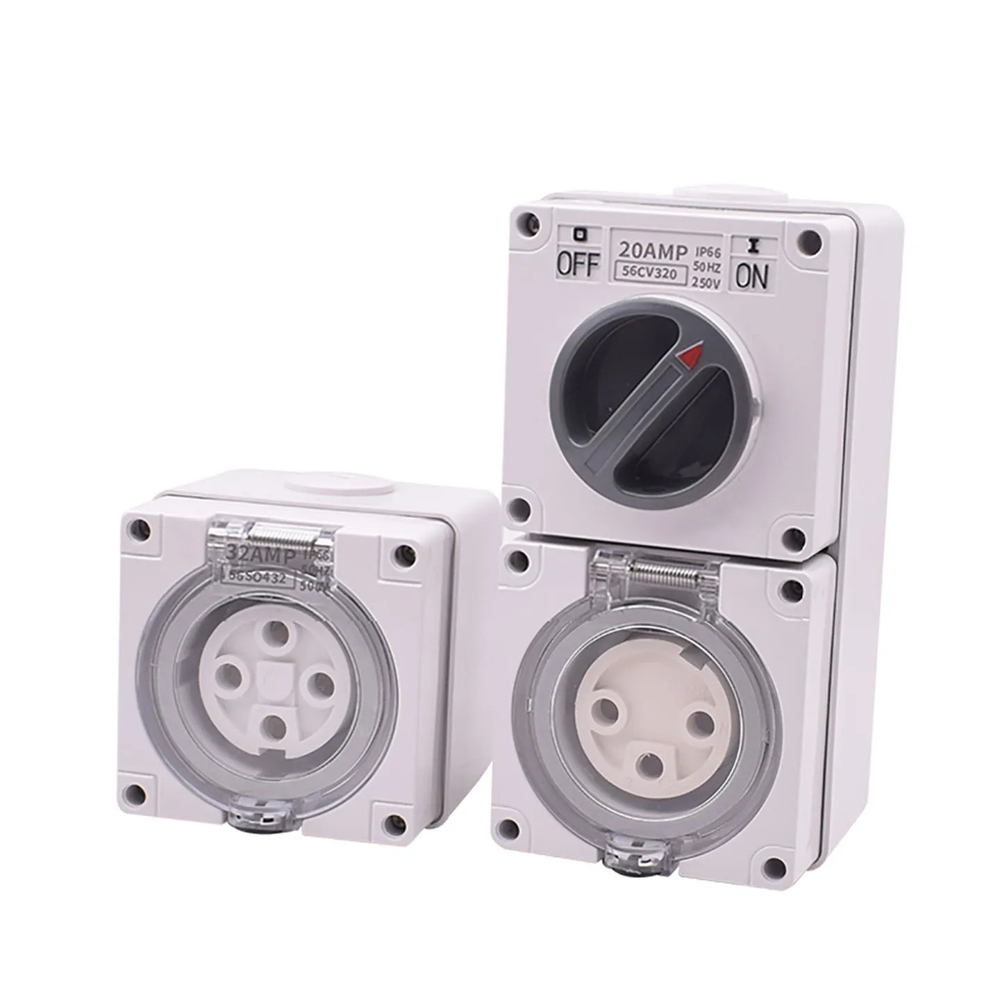

Waterproof industrial plug Combination switch socket Three-core four-wire five-hole transparent aviation