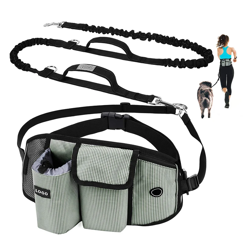 Sports Fanny Pack Multifunction Outdoor Running Fitness Walk  Dog Training Waist Bag  Dogs Leash Reflective Waterproof Nylon