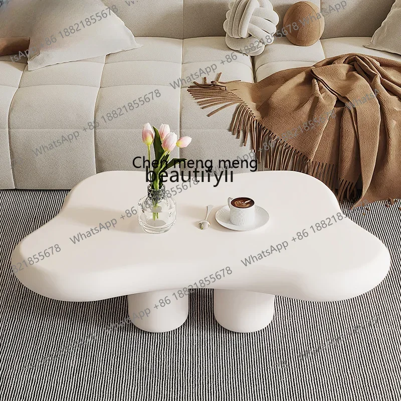 

cc182R11 Кремовый стиль, нерегулярный чайный столик с облаком, светильник, роскошный современный простой журнальный столик для маленькой квартиры, мебель для гостиной