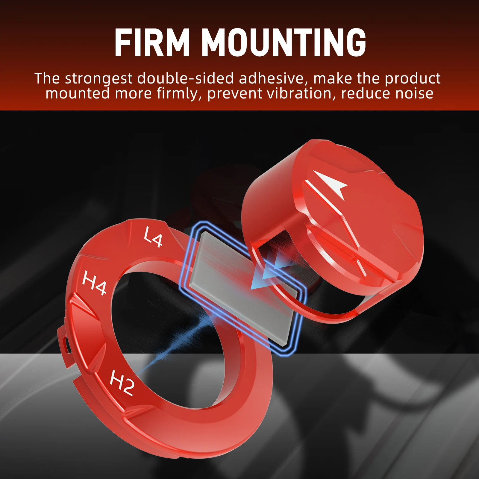 BEVINSEE غطاء مقبض وحدة التحكم المركزية وإطار لسيارة Toyota 4Runner 2014-2024، استبدل 36360-35610