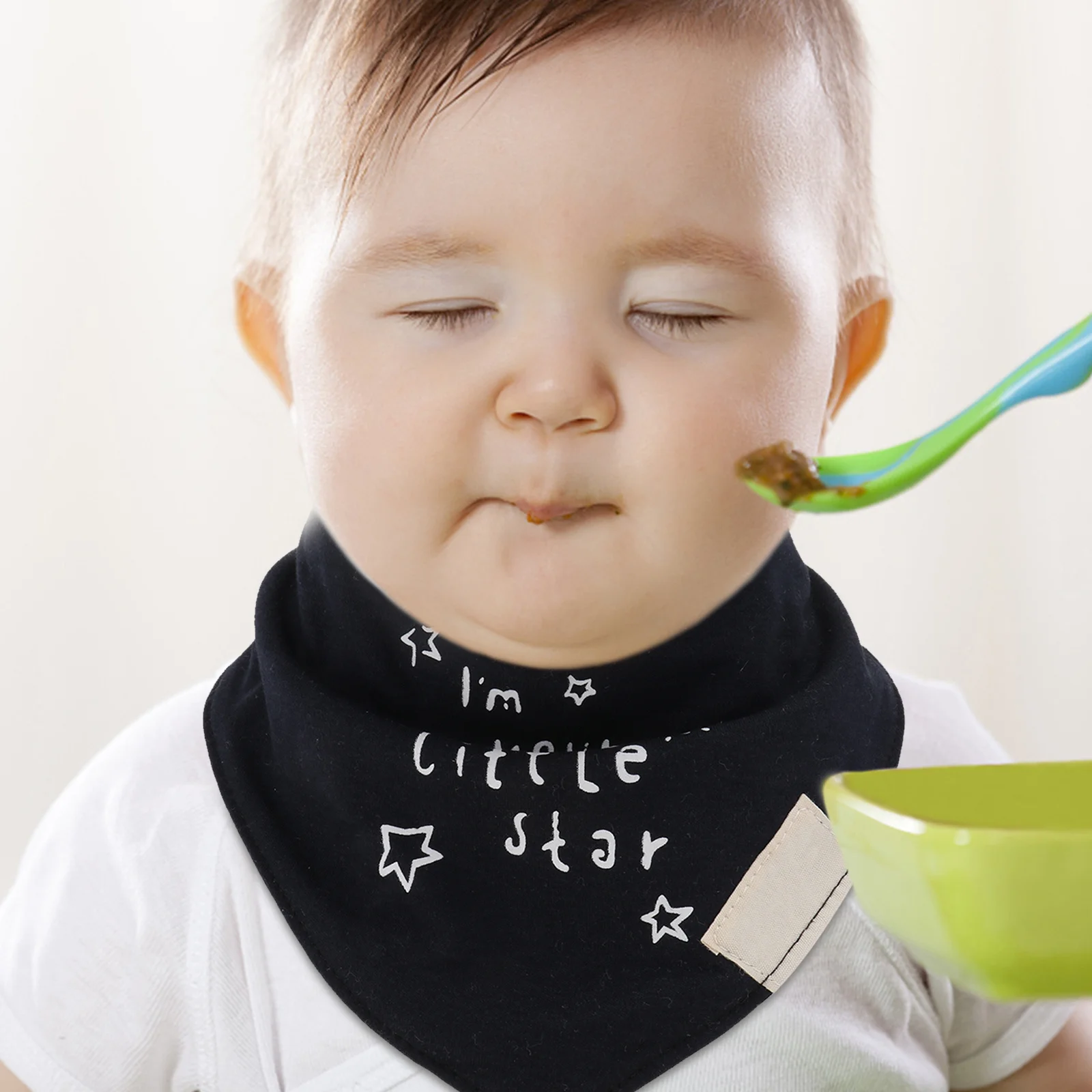 

3Pcs Baby Drool Towel Cotton Bib Soft Comfortable Waterproof Infant Eating Bib Burp Cloth Triangle Scarf Newborn Saliva