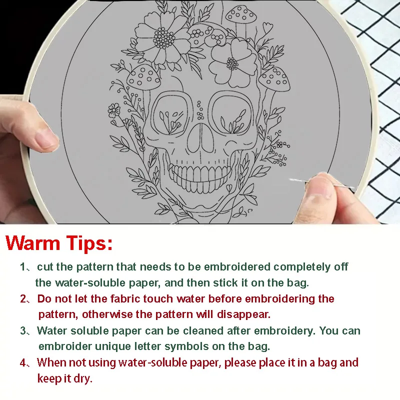 Blumenmuster Stickerei Starter-Kit DIY-Set für Heimdekoration für Anfänger in der Nähkunst – Detail 4