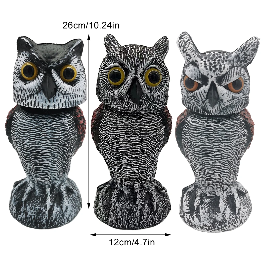 ABS Clear Texture Garden Owl Decor For Scaring Away Birds And Soft Texture Is Not Easy To Break.