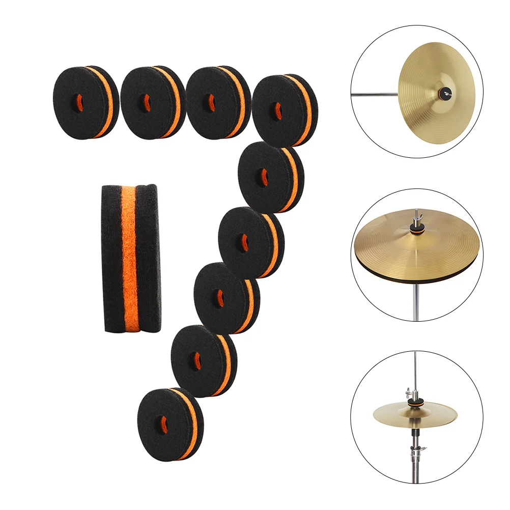 

10 Pcs Cymbal Hair Pad Accessory Useful Felt Drum Pads Cymbals Small Kit Accessories