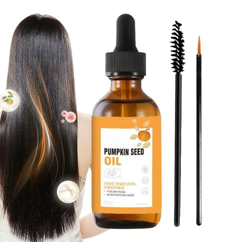 1.05oz Hair Growth Oil Pumpkin Hair Growth Drops Organic Nourishing Cold Pressed Moisturizing Natural Rosemary Oil For Hair