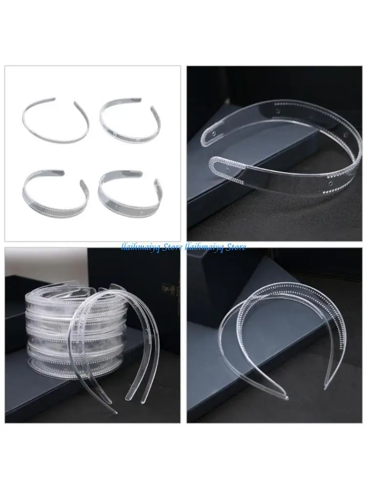 

573B Plain Headbands Toothed Hair Hoop Headbands Clear Plastic Hair Hoop 8mm/12mm/20mm/25mm Plain Headbands Toothed Comb