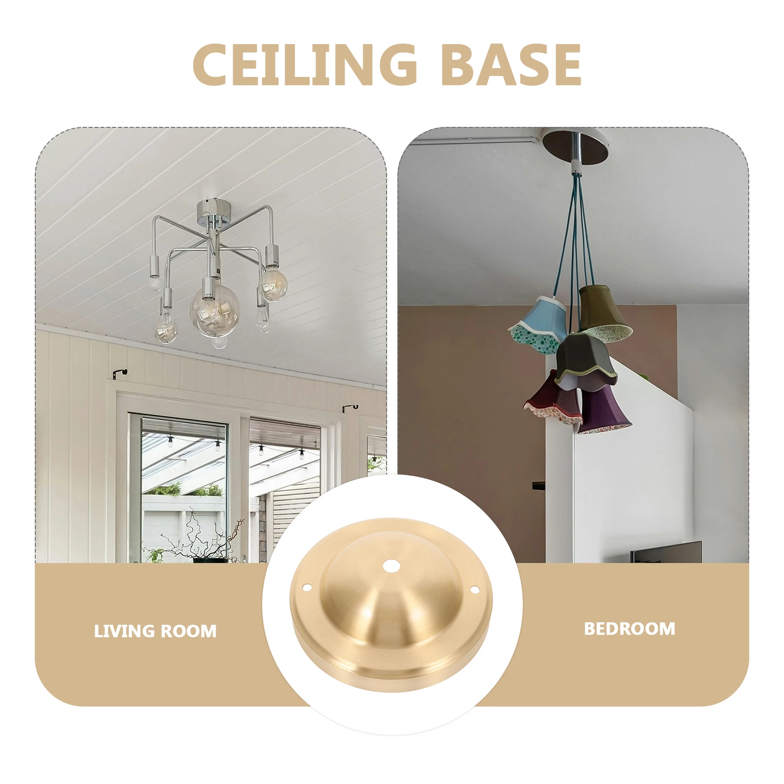 

1pc Ceiling Plate Hook Copper Light Fixture Mounting Bracket Canopy Cover Pendant Lamp Vintage Decorative Mount Parts