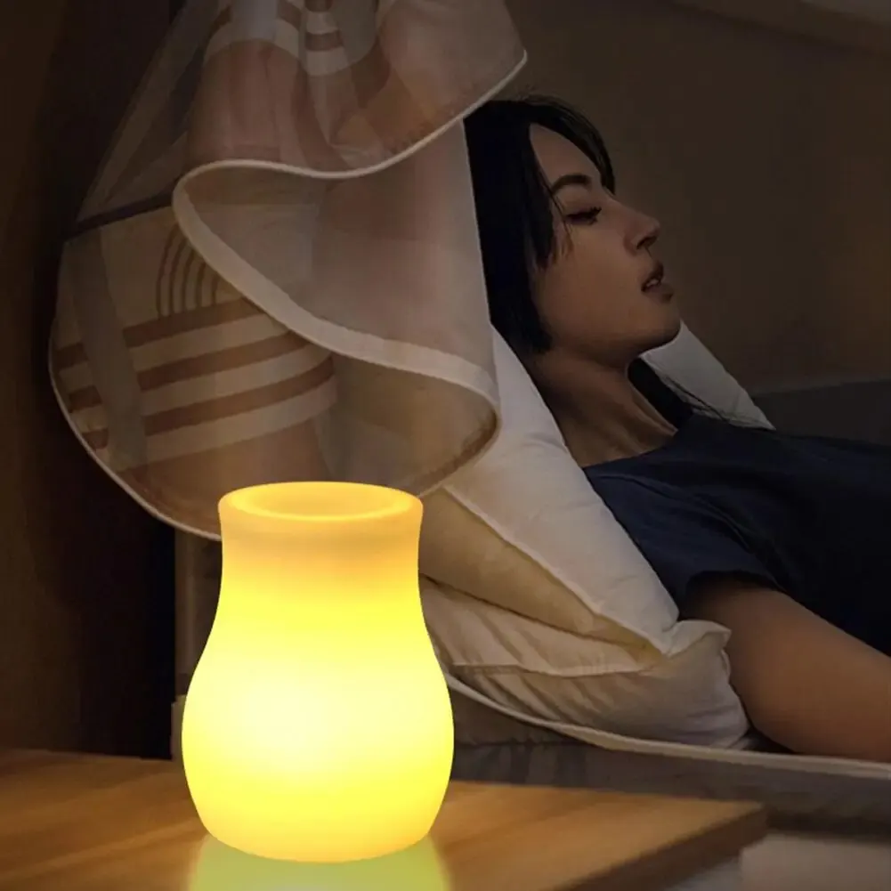 ไฟกลางคืนแจกันส่องสว่างแบบสีสันสดใส LED 16สีสำหรับตกแต่งบนโต๊ะไฟกลางคืนสำหรับ KTV บาร์ร้านอาหารห้องนอน