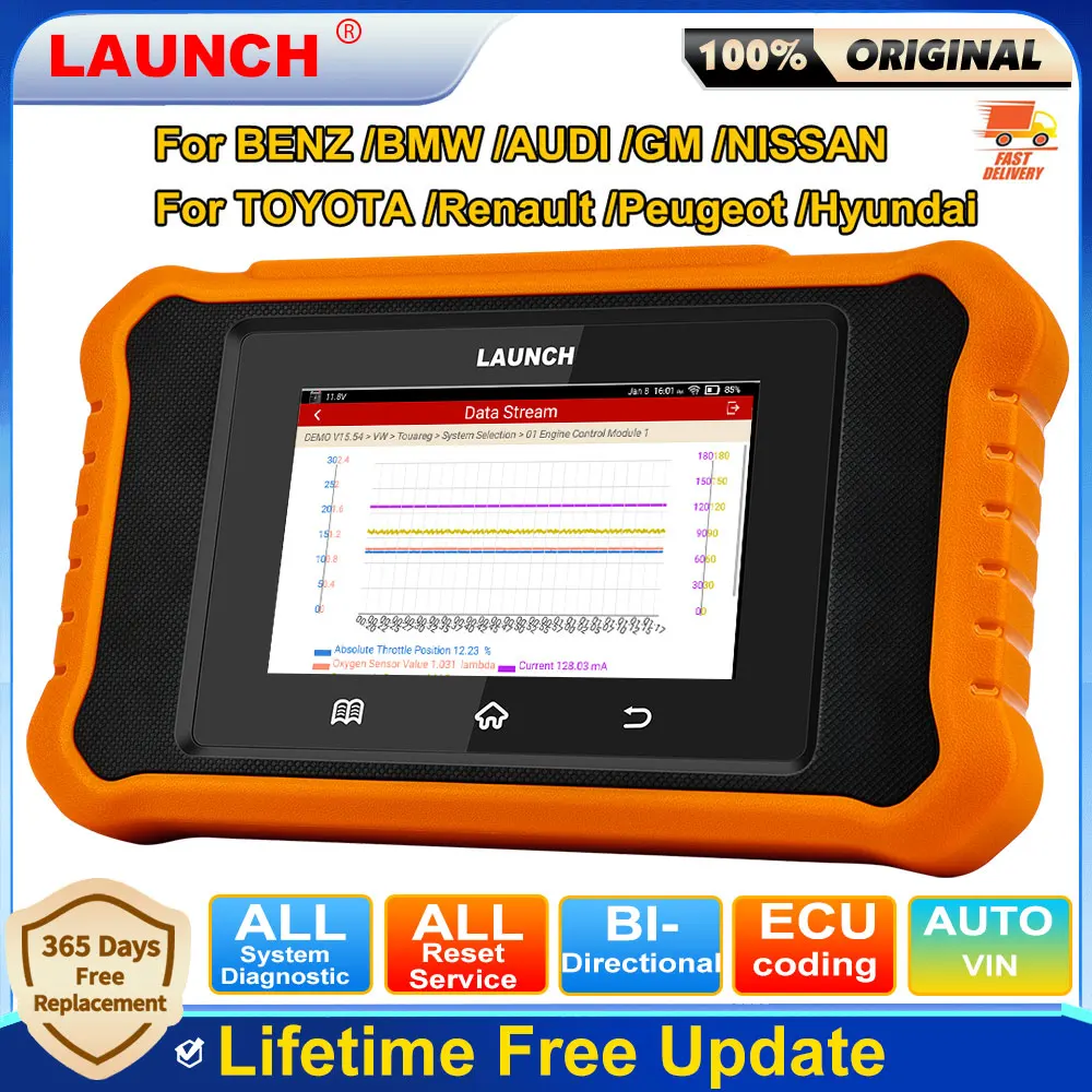 LAUNCH X431 Creader Elite 3.0/2.0 Car Diagnostic Tools for BENZ/BMW/Audi/GM/TOYOTA/Renault/Peugeot/Citroën/Kia OBD2 Scanner