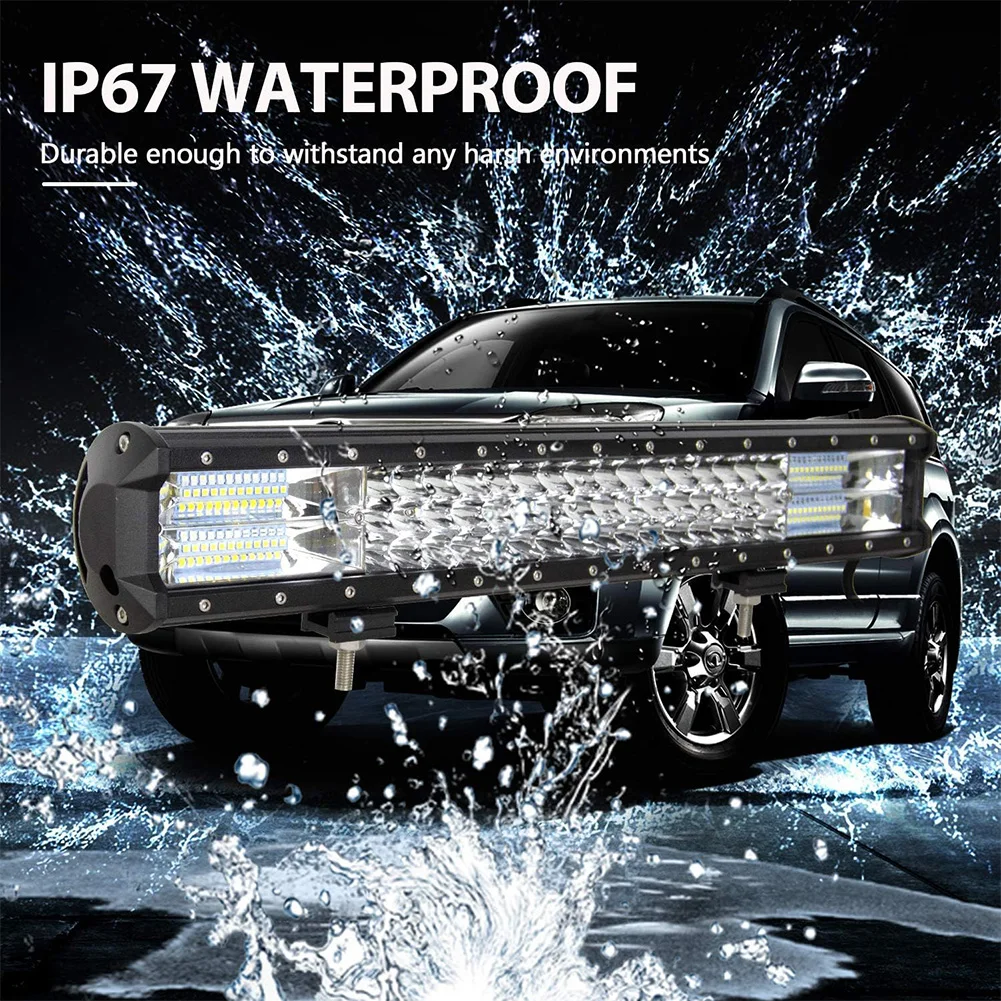 8/15/20 Inch Driving Light 60W/120W/180W Offroad Fog Lamp IP67 Waterproof 2-Row LED Work Light 6000K Off Road LED Work Light Bar