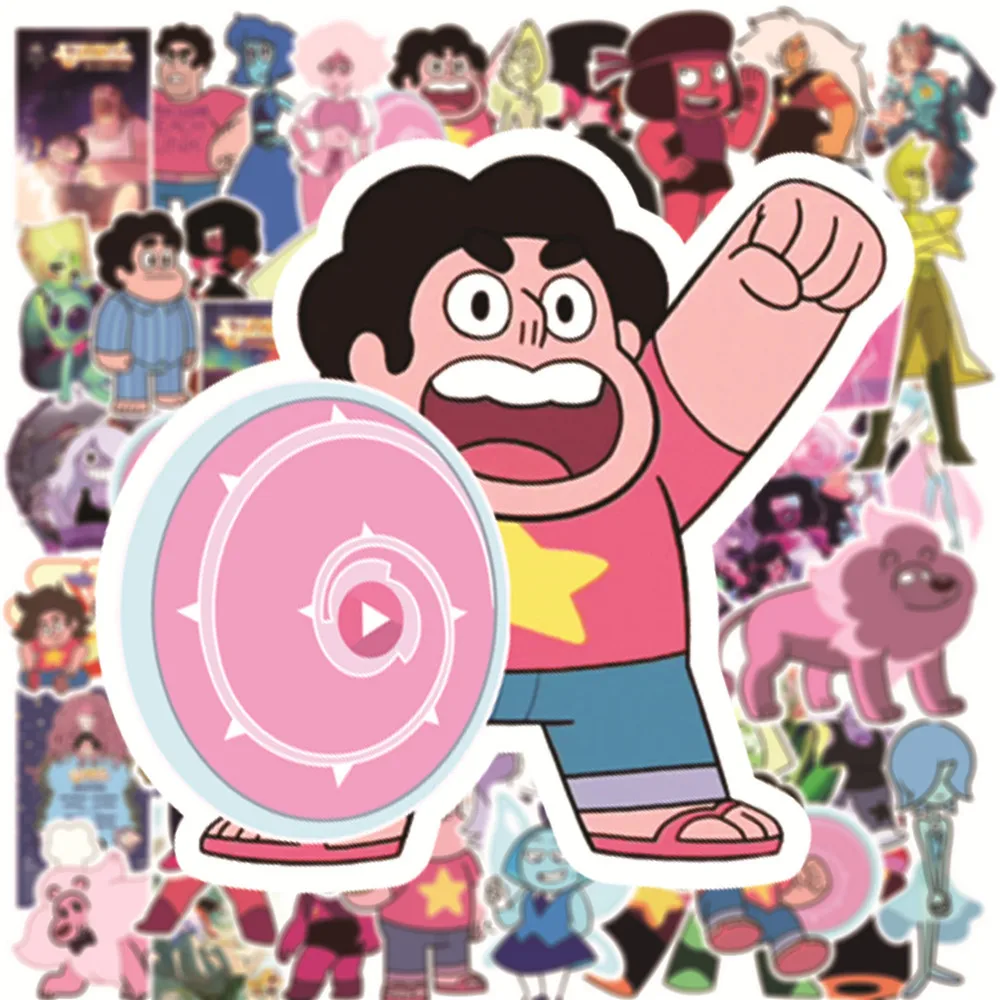 

50PCS Cartoon Steven Universe Stickers DIY Motorcycle Travel Luggage Guitar Skateboard Decals Sticker for Kid Toys Gift