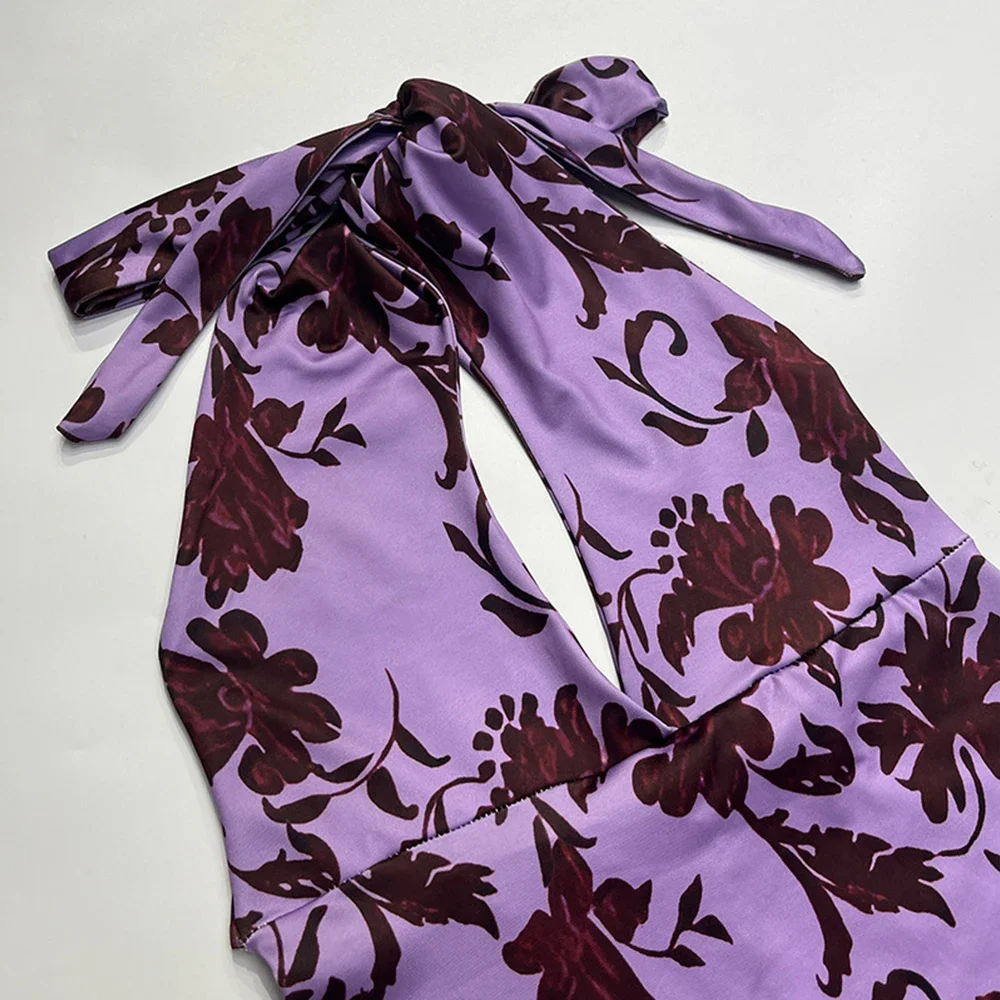 レディース向けサマーファッション エレガント カットアウト ノースリーブ ホルターネック マキシ丈 カジュアル シフトドレス