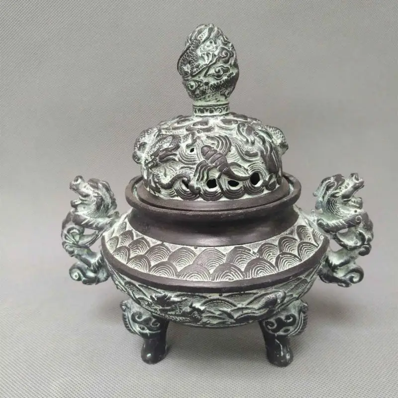 

Retro Design Mini Tibetan Alloy Bronze Incense Burner Incense Burner Buddhist Living Room Supplies Metal Crafts Home Decoration