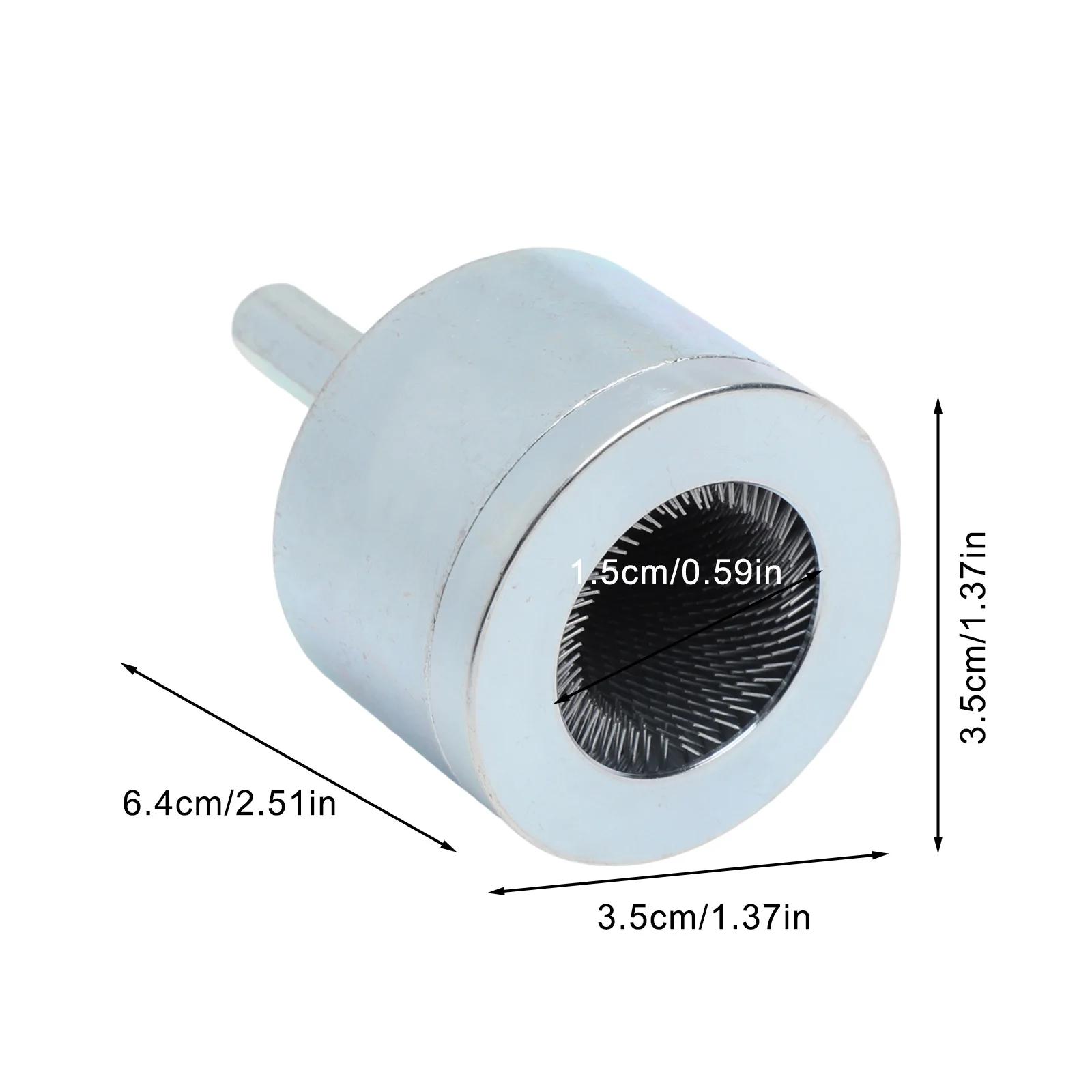 15MM Drill Brush Efficient Cleaning Fine Steel Bristles Hexagonal Handle High Torque Resistance Interchangeable Brush Heads
