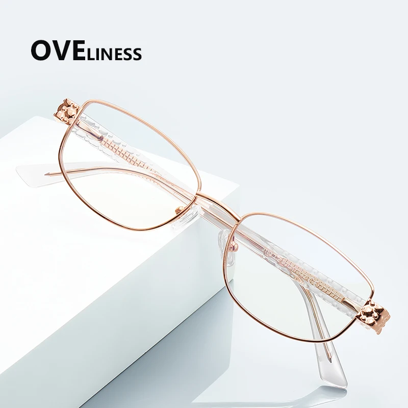 Retro computer Glasses Light Blocking Female Alloy Reading Glasses Brand Design Presbyopia Eyeglasses women Fashion Spectacles