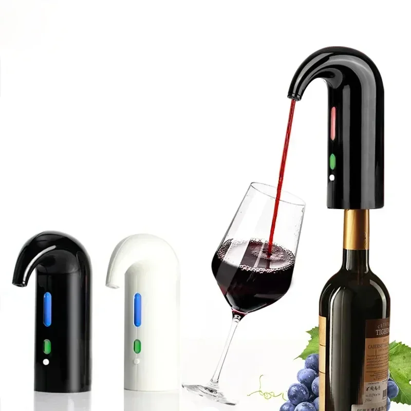 

For USB Rechargeable Electric Wine Pourer Wine Aerator Portable Pourer Instant Wine Decanter Dispenser Pump One-Touch Automat