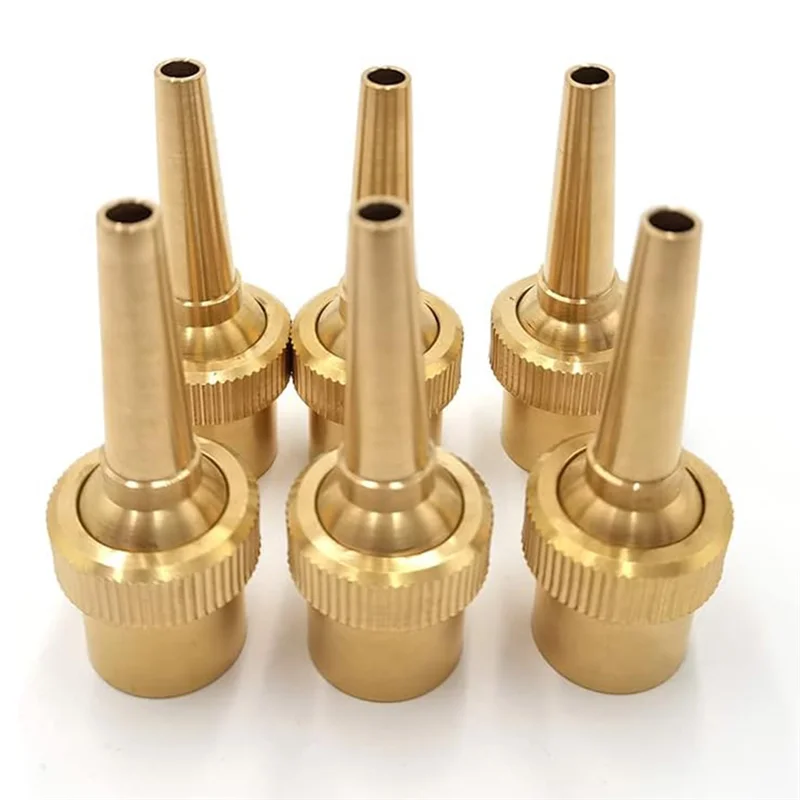 6Pcs 1/2Inch DN15 Brass Fountain Nozzle Adjustable Direction Jet Water Sprayhead For Landscaping Use-A50M