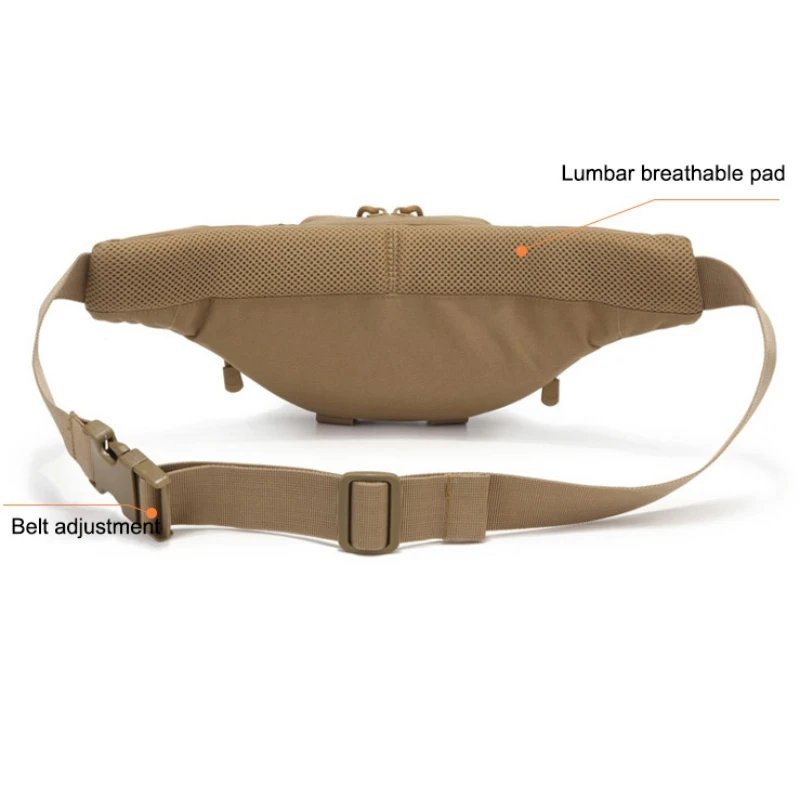 Waterproof Huting Bag With Adjustable Strap Waist Bag Buckle Fixation Fanny Pack Belt Waist Bag Dual Zipper Design